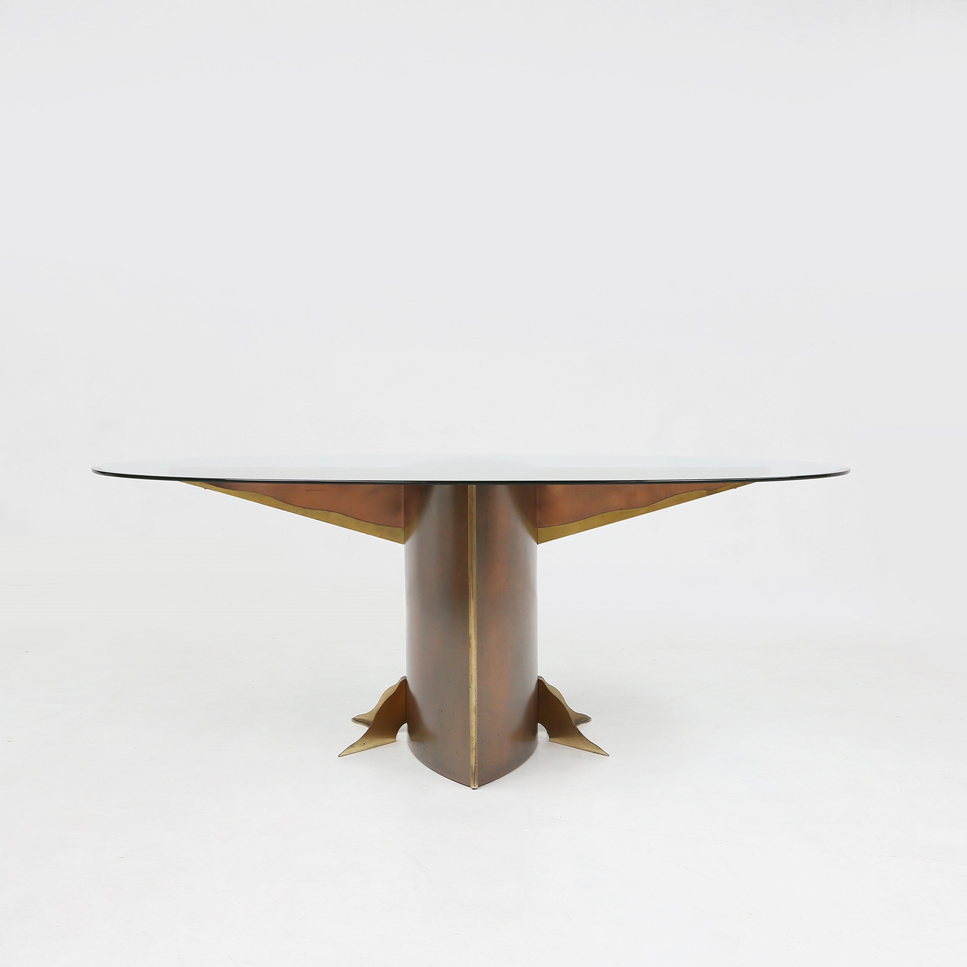 Stunning Belgo Chrome oval dining table, Belgium ca. 1980thumbnail